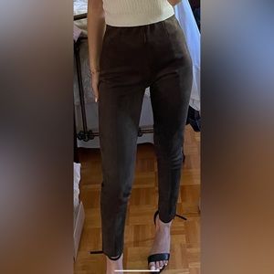 Zara velour fitted pants